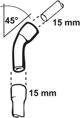 Cornat genou à souder 1s 45gr 15mm (2pcs) - td504015