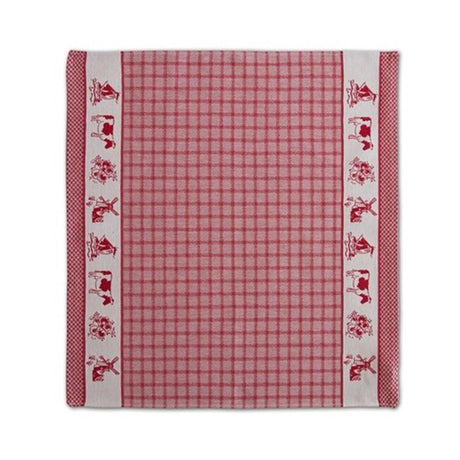 Ddddd torchon dutchie rouge 60x65cm 6 pcs