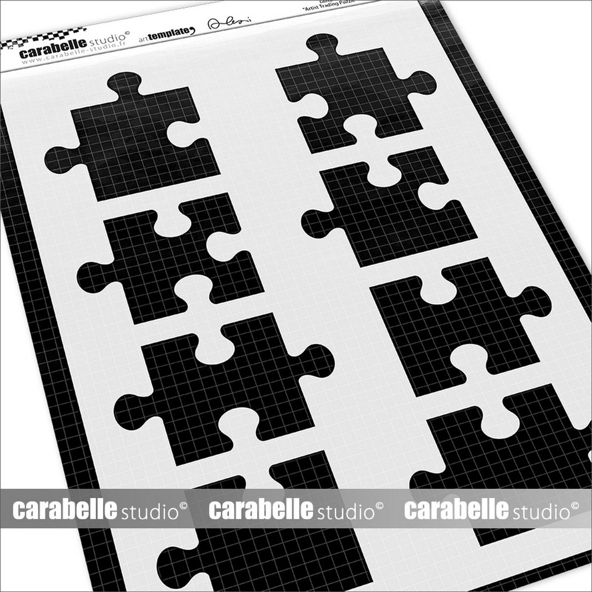 Carabelle studio • puzzle d'échange d'artistes au pochoir par alexi