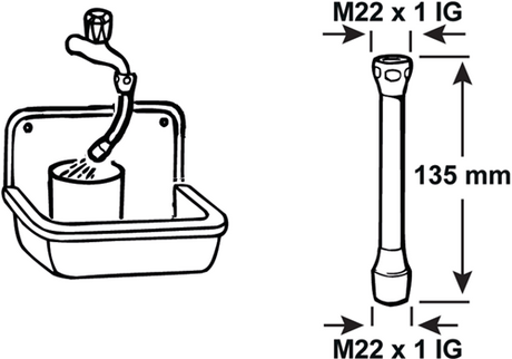 Cornat régulateur d'économie de tuyau m22vxm22v ch - tec307597