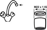 Aérateur Cornat m22v 2pcs ch - tec307797