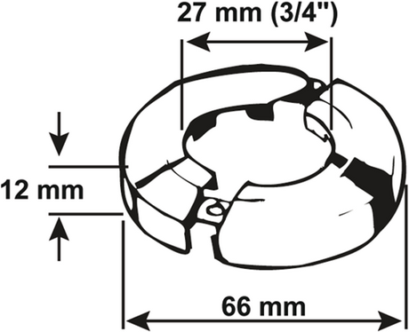 Charnière Cornat rosace 3 4 65mm ms-ch - tec317027