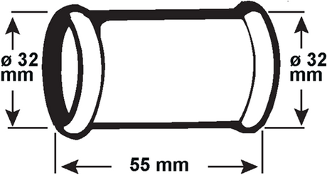 Siphon Cornat double manchon 32mm ch - tec318206