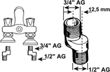 Cornat raccord s 3 4x1 2 2pcs - tec321020