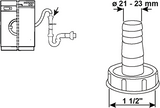 Bonde d'évier de raccordement Cornat 6 4 - tec356400r