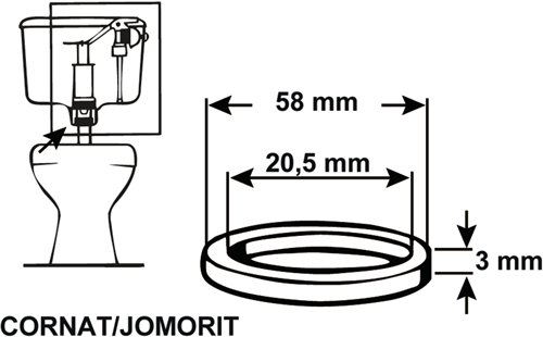 Joint cornat pour bonde évier Cornat - tec380420