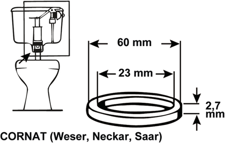Membrane caoutchouc Cornat pour drain 60x23 - tec380424