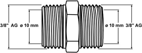 Cornat collier de serrage raccord ch droit 3 8mx10mm - tec5814041