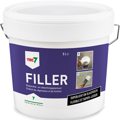 Seau de remplissage Tec7 mastic de remplissage et de finition tout-en-un 5l - 601005000