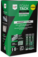 Kit de démarrage Tec7 foamtack pro construct (3x 880 ml, nettoyant et pistolet) - 670995000
