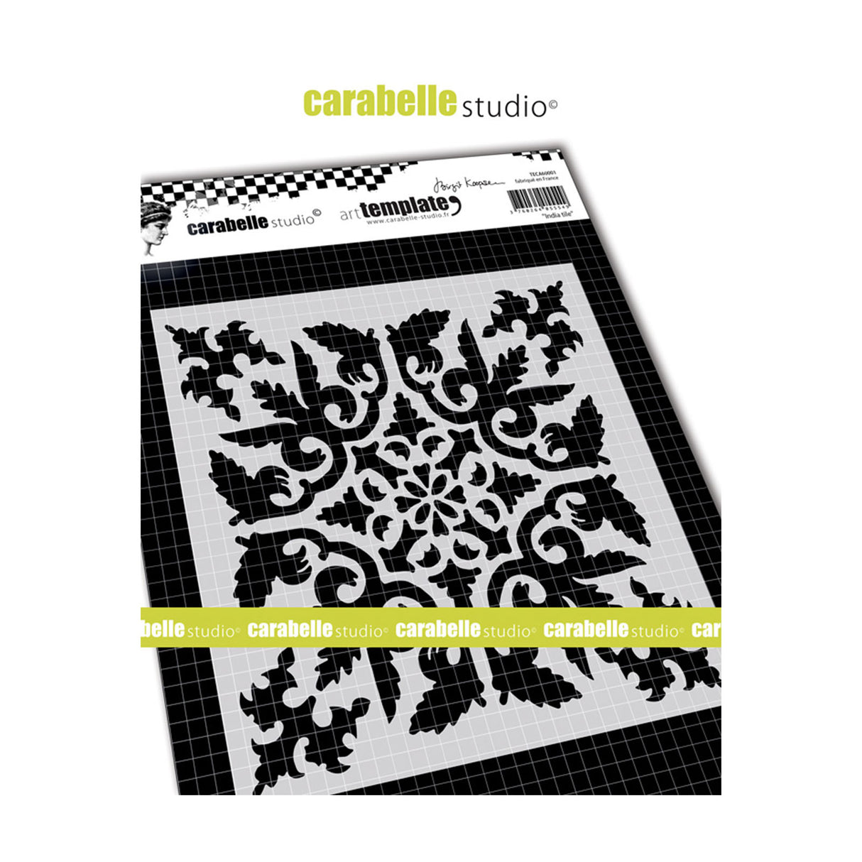 Carabelle studio • gabarit carré 6'' tuile inde