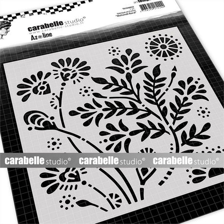 Carabelle studio • pochoir carré 15,2 cm mehendi floral