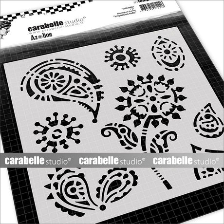 Carabelle studio • pochoir carré 15,2cm inspiration inde