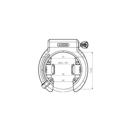 ABUS Frame Ringslot 6950m R XPLUS. Niveau de sécurité 9. Avec grande ouverture des roues