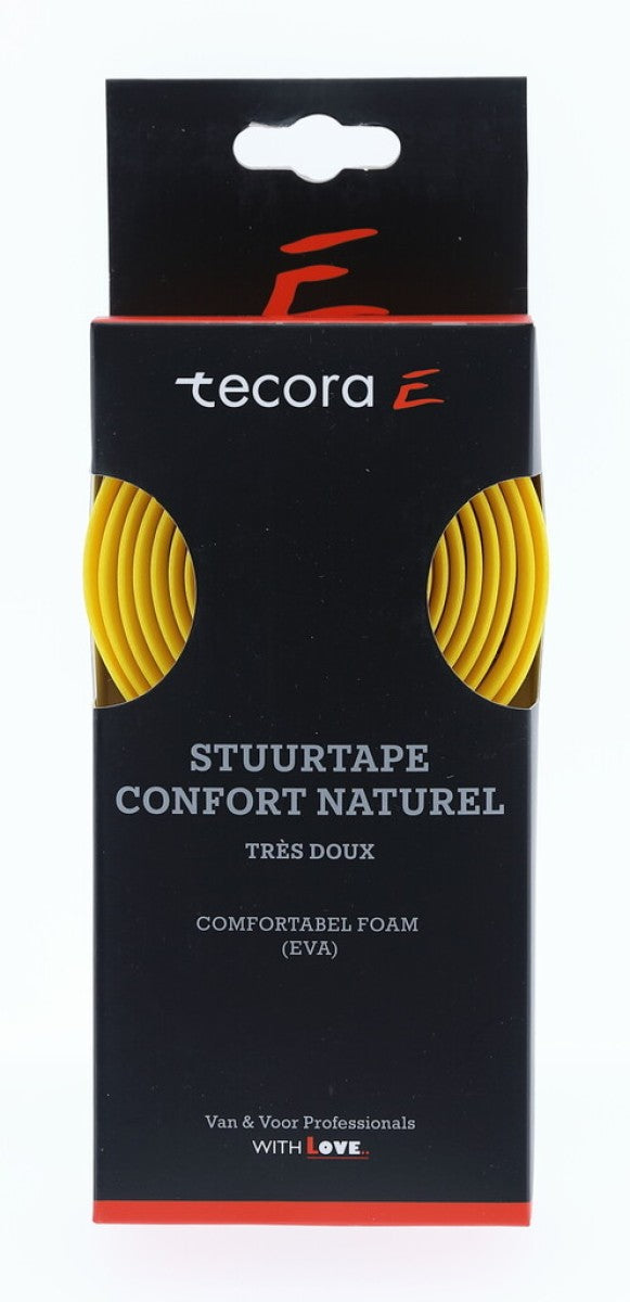 Guidon Tecora e confort naturel, ø2,5x30mm, 1,8m, jaune