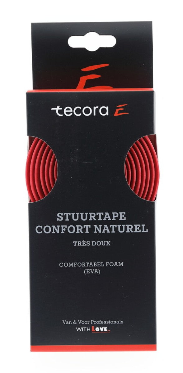Guidon Tecora e confort naturel, ø2,5x30mm, 1,8m, rouge