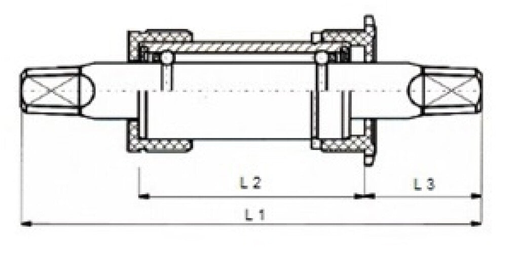 Buzaglo tecora by thun pédalier 123mm bsa, ligne de chaîne 28.4, coupelle en plastique
