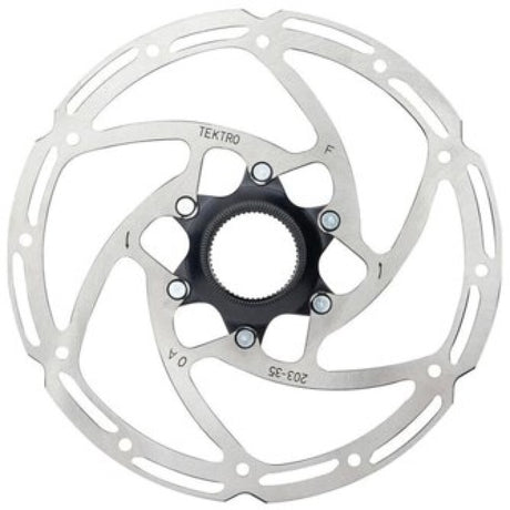 Rotor de frein à disque tektro tr203-35 Ø203 mm, central, argent