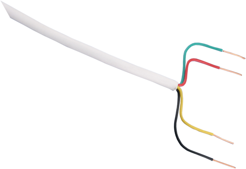Câble téléphonique Enzo | 4x0,5 | blanc | 25m - 03.030.27