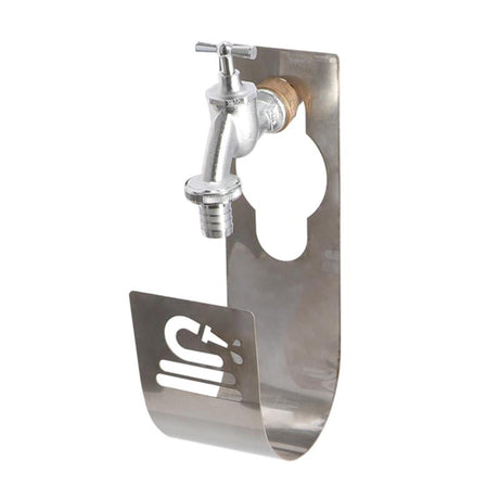 Robinet support de tuyau design Esschert en acier inoxydable