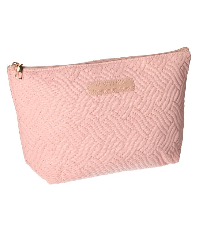 Trousse de toilette voyageur trousse de beauté vague rose tendre 30cm x 19,5cm