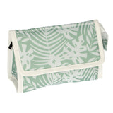 Sac miroir voyageur feuilles vert blanc 16,5cm x 11cm