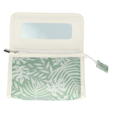 Sac miroir voyageur feuilles vert blanc 16,5cm x 11cm