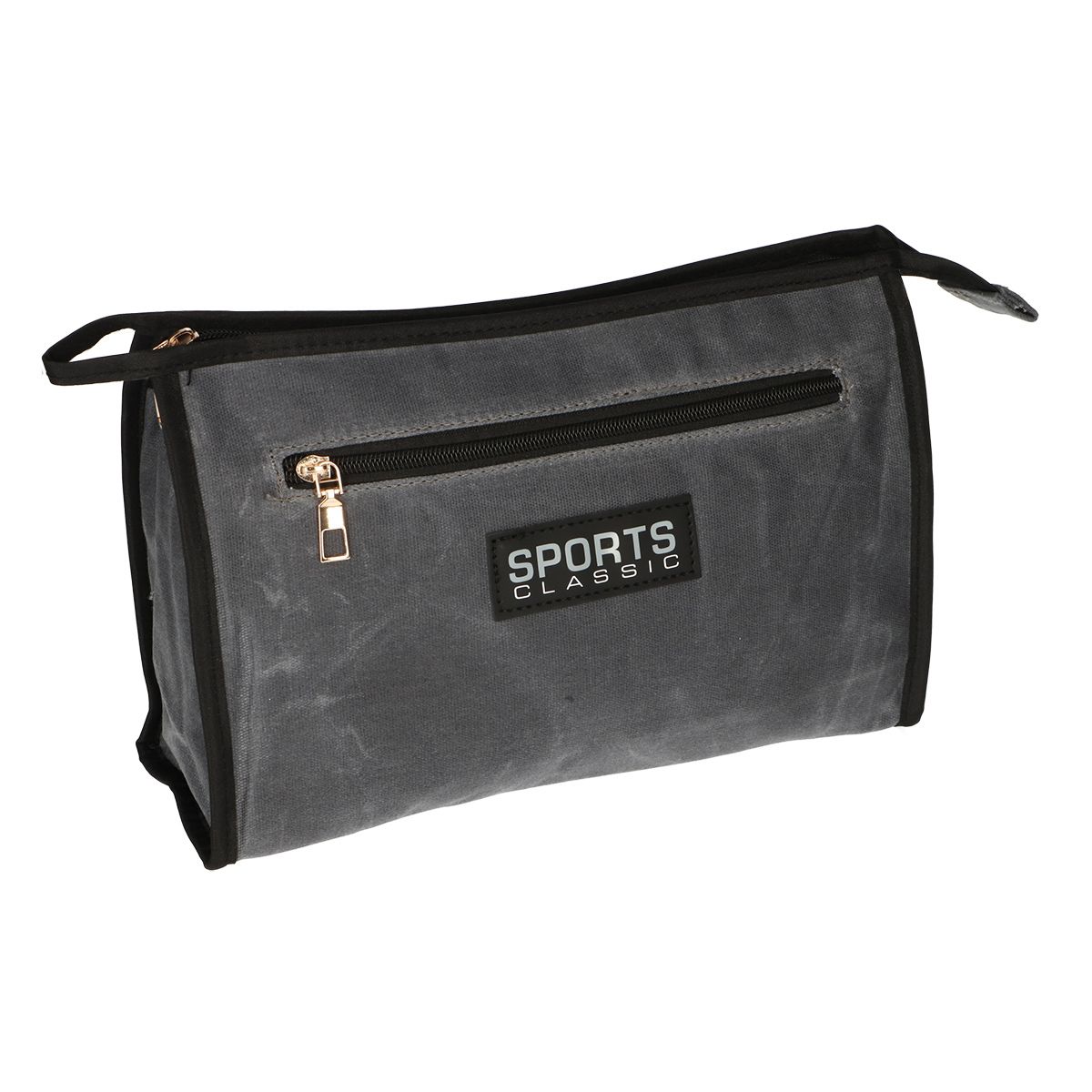 Trousse de toilette voyageur sport classique militaire gris bleu 30cm x 24cm