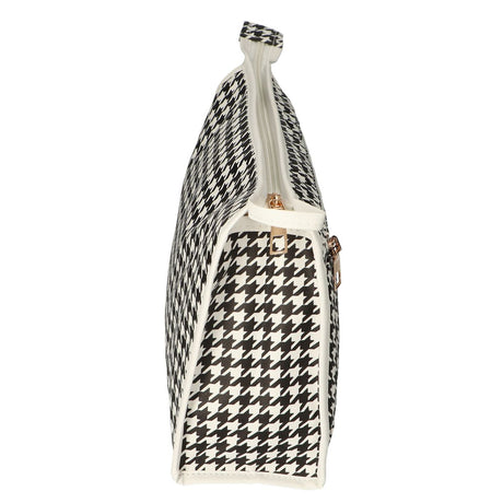 Trousse de toilette traveller pied-de-poule 30cm x 19,5cm