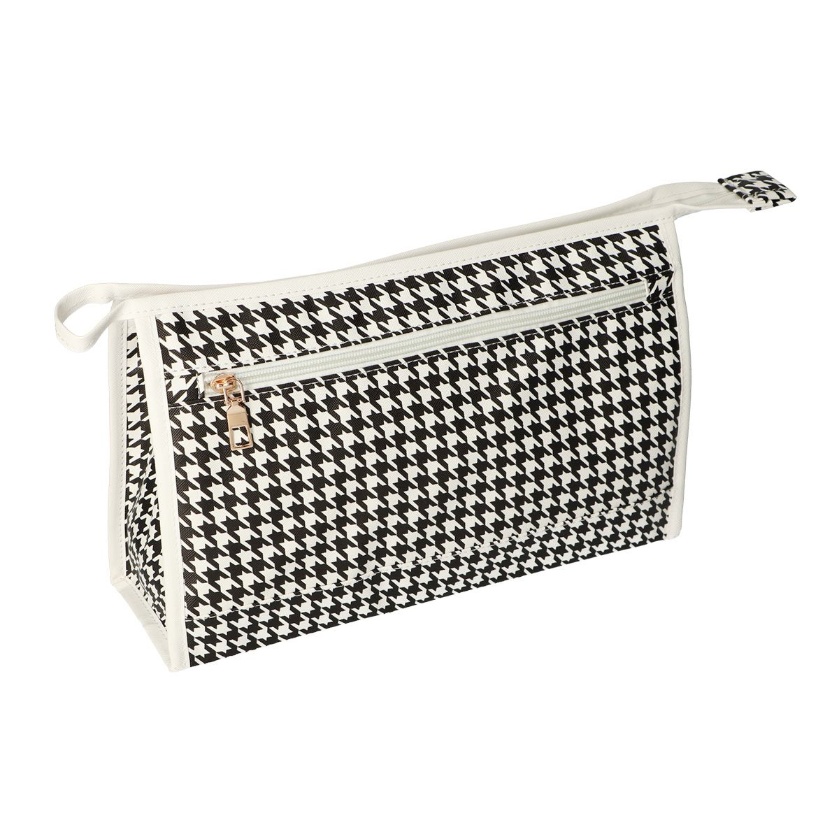 Trousse de toilette traveller pied-de-poule 30cm x 19,5cm