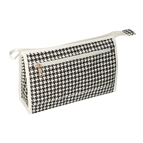 Trousse de toilette traveller pied-de-poule 30cm x 19,5cm