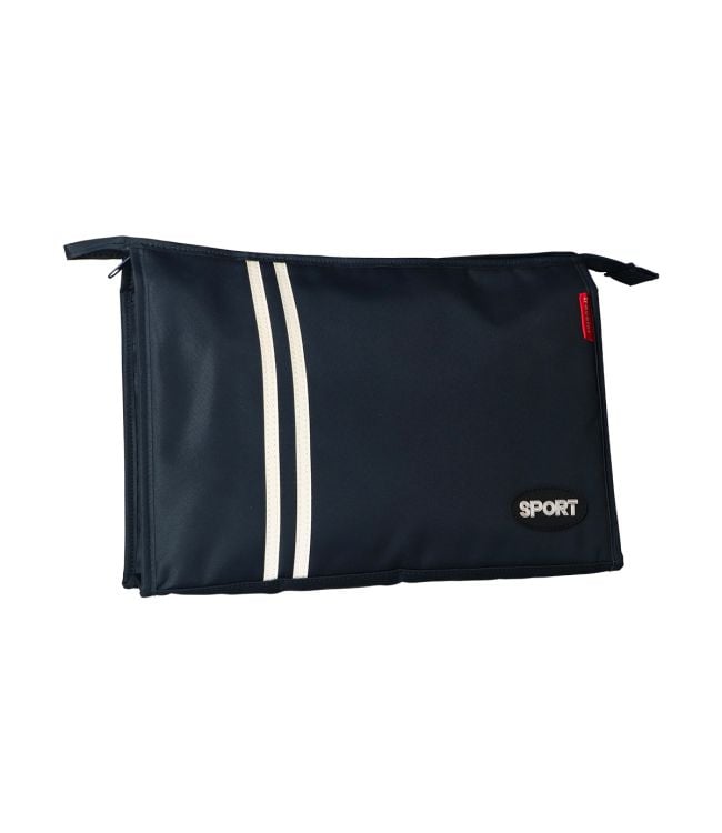 Trousse de toilette Traveler rayures sport bleu foncé 30cm x 19,5cm