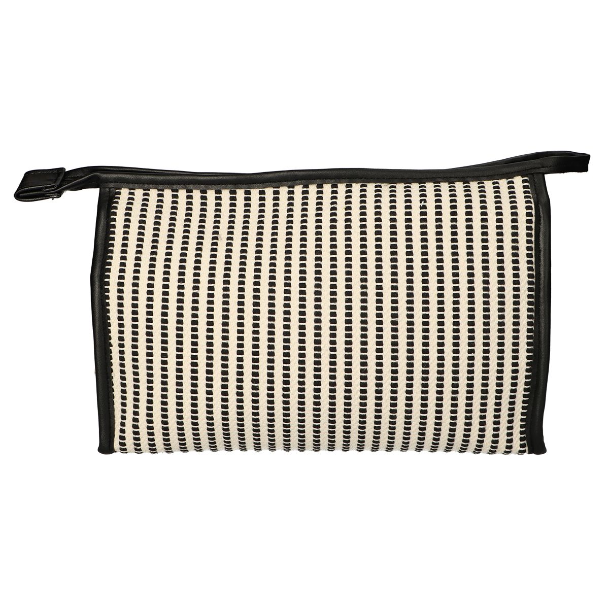 Trousse de toilette Traveler rayure noir crème 30x20cm
