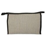 Trousse de toilette Traveler rayure noir crème 30x20cm