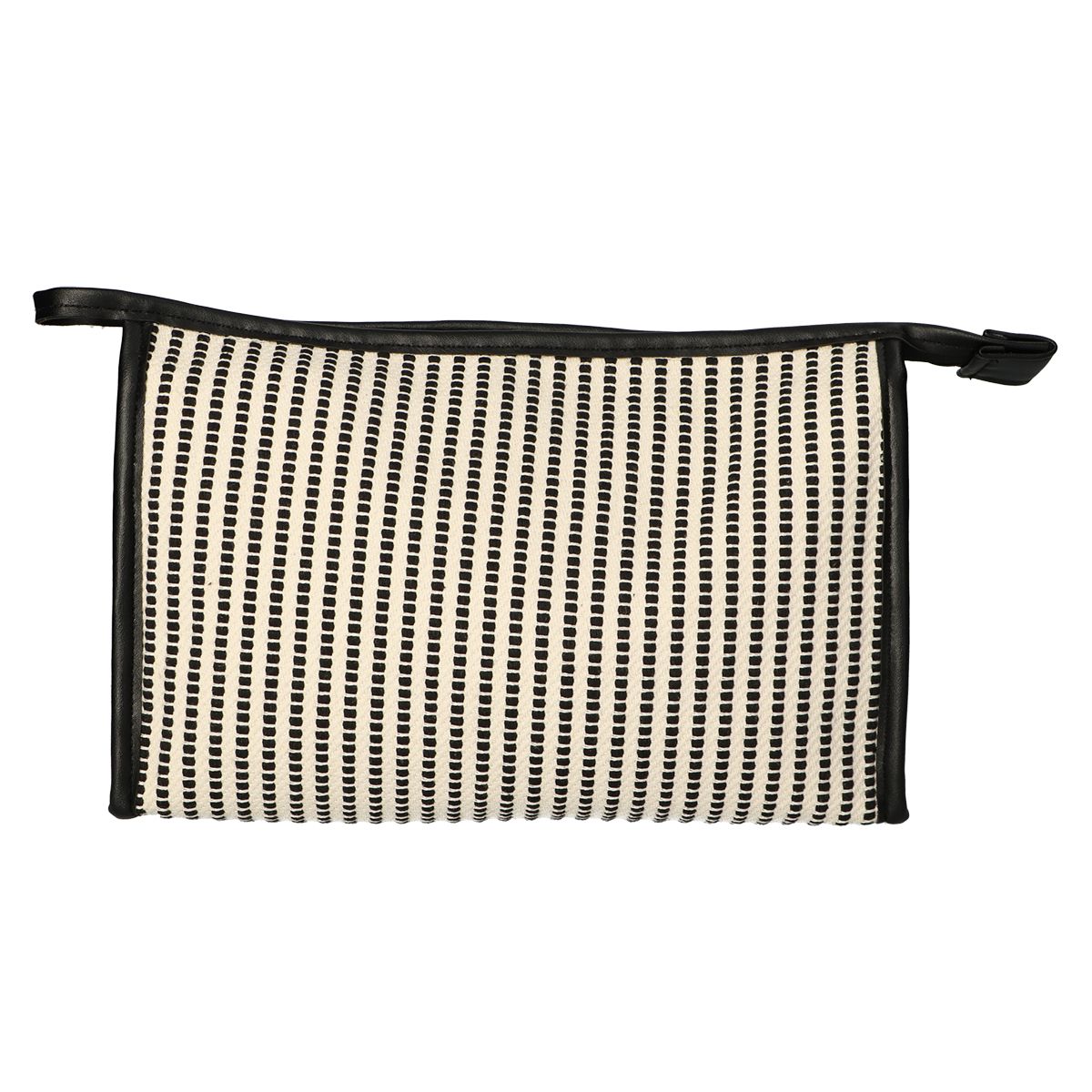 Trousse de toilette Traveler rayure noir crème 30x20cm
