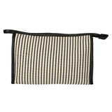 Trousse de toilette Traveler rayure noir crème 30x20cm