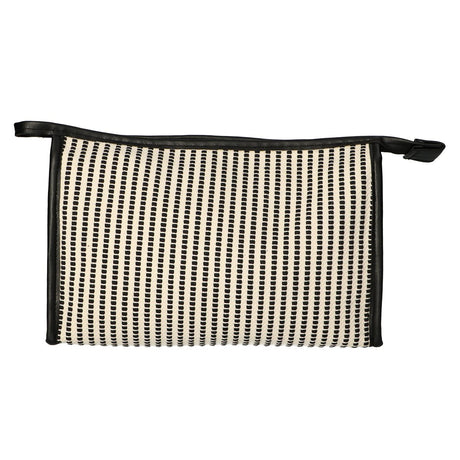 Trousse de toilette Traveler rayure noir crème 30x20cm