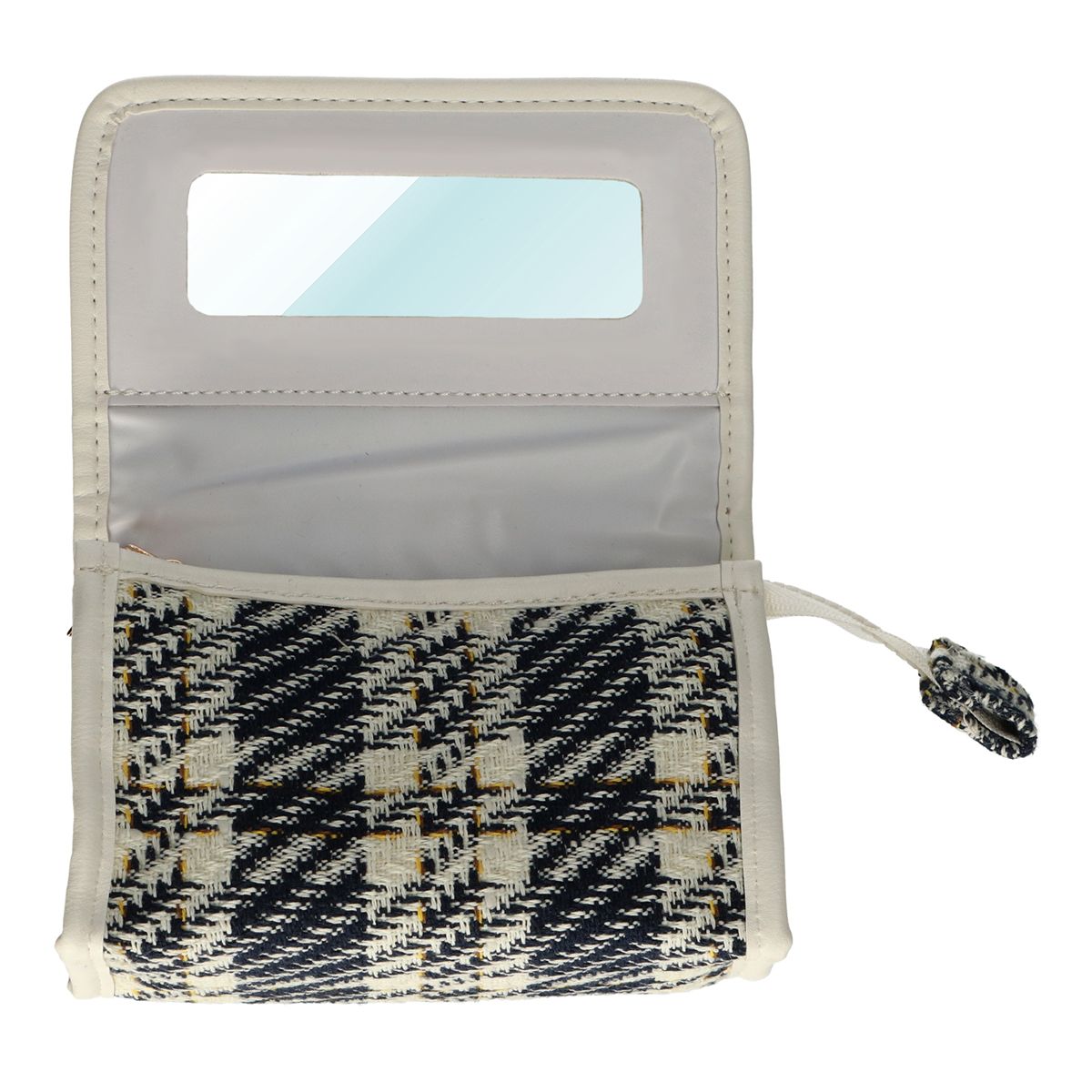 Sac miroir traveller tweed check 16,5x11cm