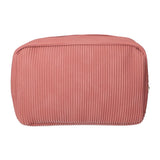 Trousse de toilette Traveler tissu côtelé imperméable rose 28x17cm