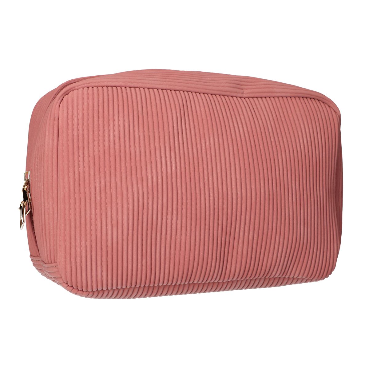 Trousse de toilette Traveler tissu côtelé imperméable rose 28x17cm