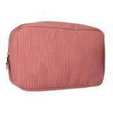 Trousse de toilette Traveler tissu côtelé imperméable rose 28x17cm