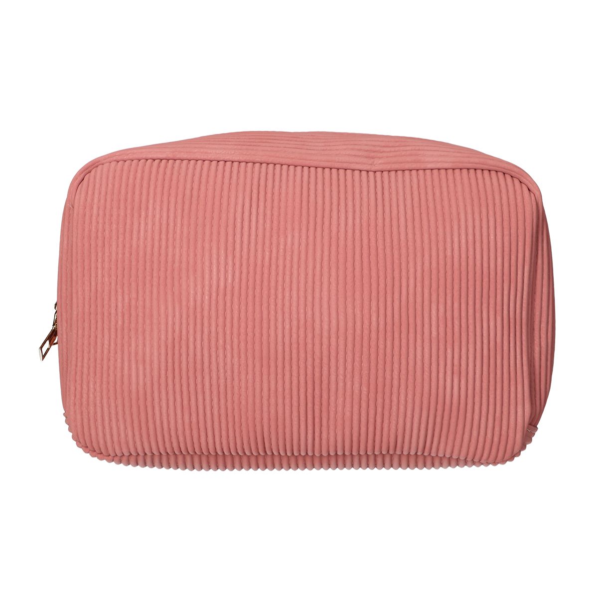Trousse de toilette Traveler tissu côtelé imperméable rose 28x17cm