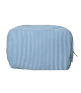 Trousse de toilette Traveler tissu côtelé bleu 28x17cm