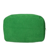 Trousse de toilette Traveler tissu côtelé vert 28x17cm