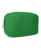 Trousse de toilette Traveler tissu côtelé vert 28x17cm