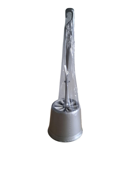 Brosse de toilette avec support gris