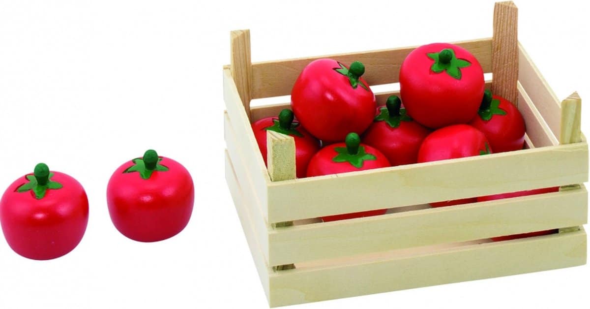 Goki wooden tomatoes in box, 10dlg.