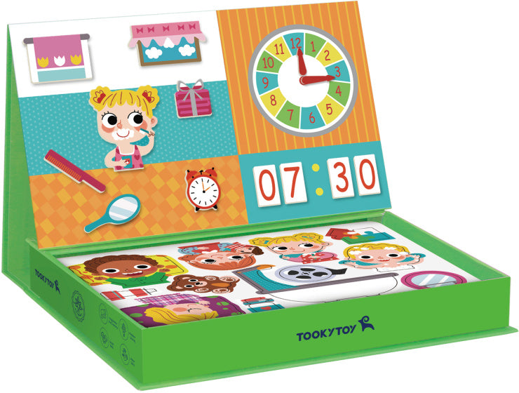 Toky Toy une merveilleuse journée éducative Board en bois magnétique 108 pièces