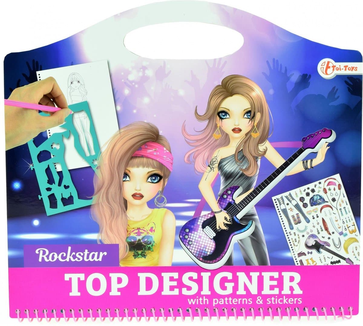 Toi-toys top designer rockstar avec autocollants et modèles
