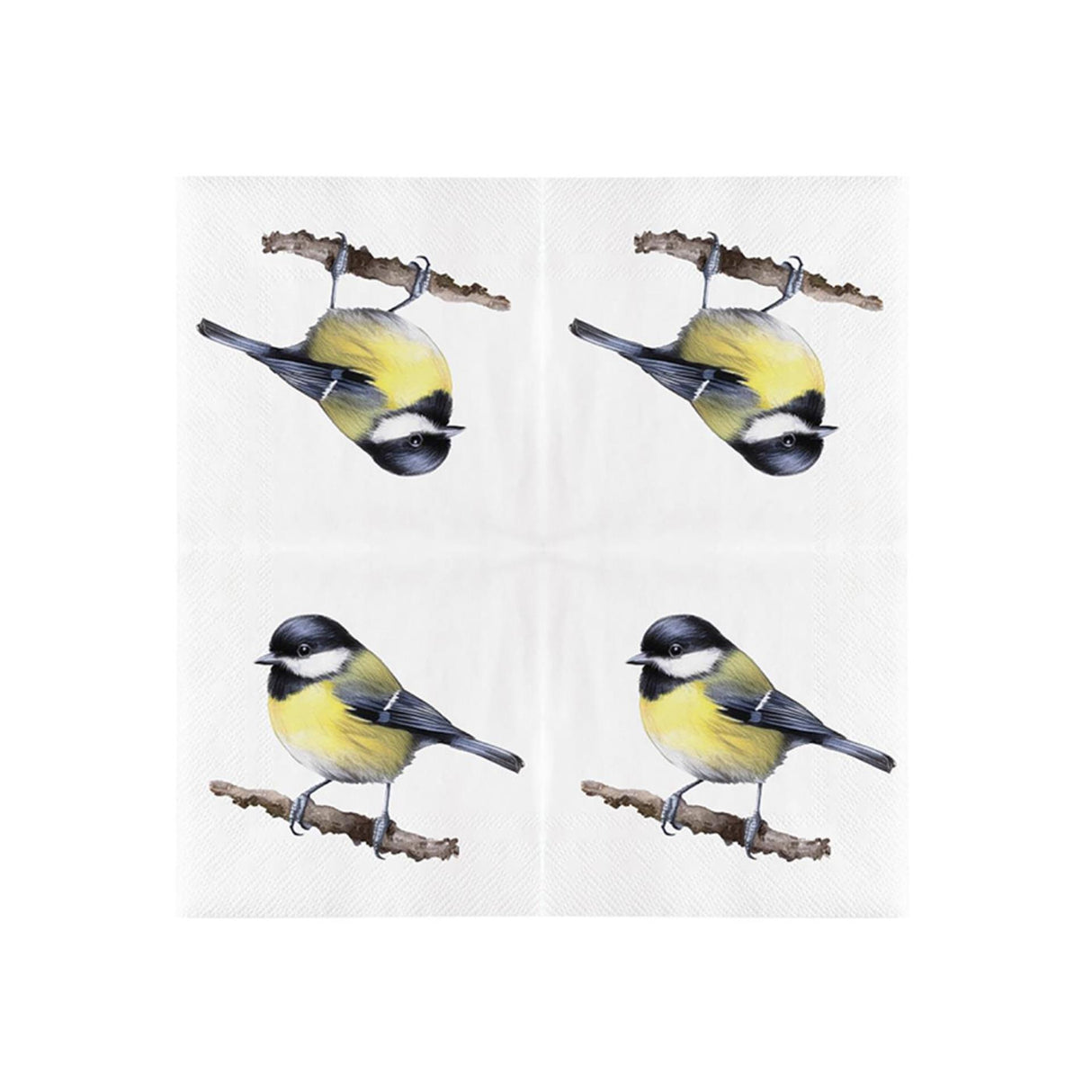 Serviettes design Esschert mésange charbonnière 33cm